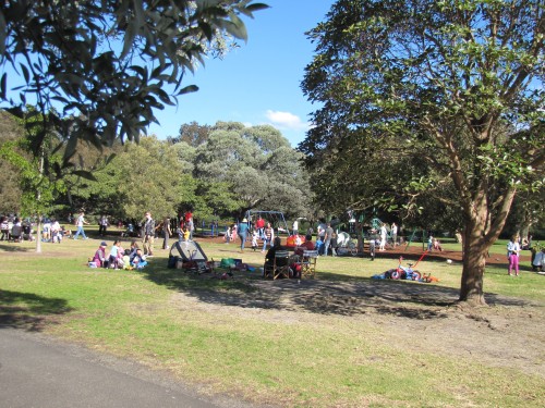 Family picnic at Centennial Park, Sydney