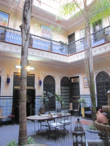 In our riad in Marrakech